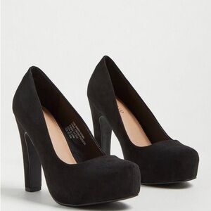 Torrid Black Suede Heels